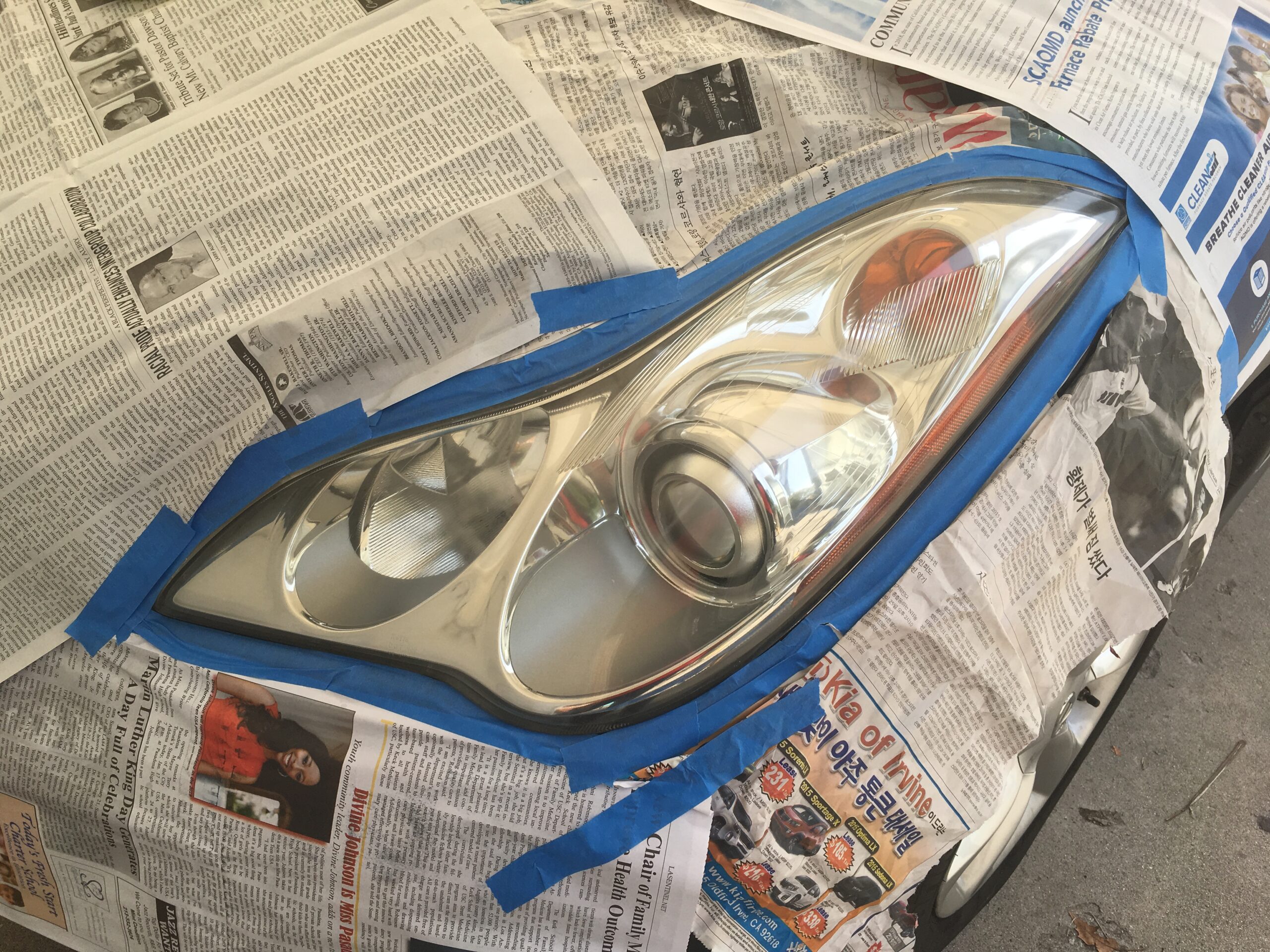 헤드라이트 셀프 복원 헤드라이트 셀프 복원